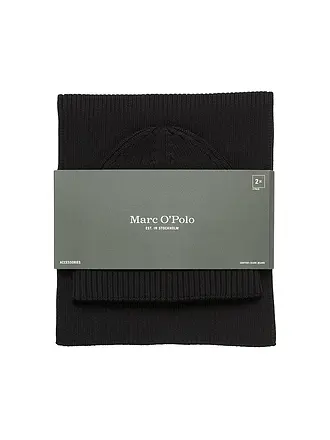 MARC O'POLO | Ensemble 2 pièces bonnet et écharpe | schwarz
